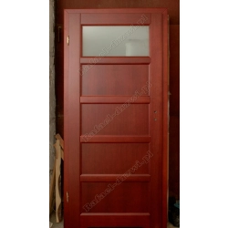 Drzwi Manhattan5 M5d3b, kolor 25-01 płyciny płaskie, ościeżnica regulowana, zawiasy podstawowe, szyba matowa Decormat