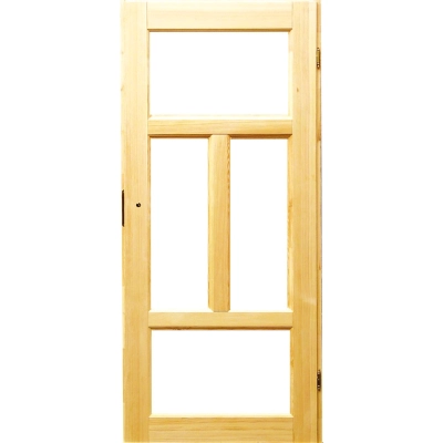 Louisiana L4 surowe drzwi drewniane wewnętrzne przylgowe