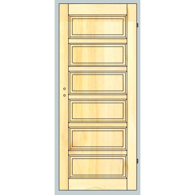 Manhattan6 M6d1 surowe drzwi drewniane wewnętrzne przylgowe